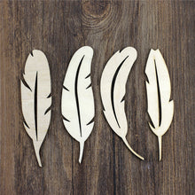 48 Pieces of Wooden Feathers - 2 mm Thick Plywood