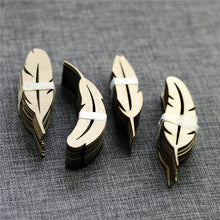 48 Pieces of Wooden Feathers - 2 mm Thick Plywood