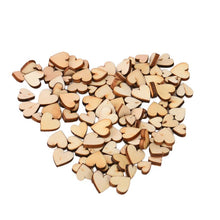 100 Pieces of Rustic Wooden Love Hearts